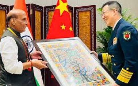 Rajnath Singh meets Chinese counterpart Don Jun, gifts him Madhubani painting from Bihar