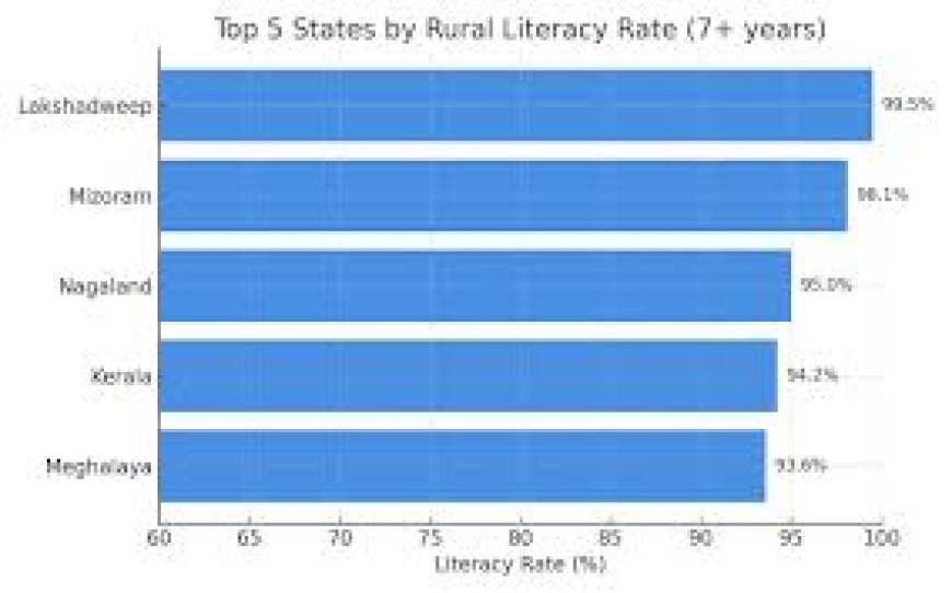 India Achieves 80.9% Literacy Rate The latest labour force survey reveals an 80.9% national literacy rate, with Mizoram, Lakshadweep, and Kerala leading.